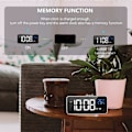 Miniatyrbild 5 av 5: Digital Väckarklocka, LED Väckarklocka Med Snooze-funktion, USB-Port Laddning (Vit)