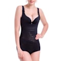 Miniatyrbillede 3 af 8: Taljetræner Bodysuit Mavekontrol Baldeløft Bryststøtte Åndbar Cincher Tank Top til Postnatal Genopretning Sort S