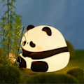 Miniatyrbillede 1 af 5: Sød Panda Natlampe, LED Squishy Nyhed Dyre Natlampe, 3 Niveauer Dæmpbar Børnelampe, Panda Huahua_SZXM
