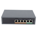 Miniatyrbillede 3 af 8: POE-switch IEEE802.3af/at 100 Mbps Lille kompakt lydløs stationær ventilatorløs 6 porte POE-switch til adgangspunkt 100-240VUK-stik