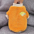 Miniatyrbillede 2 af 4: Varm Fleece Hundetrøje til Små Hunde - Orange XL