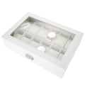Miniatyrbillede 4 af 8: 12 Grids PU Læder Ur Holder Armbåndsur Display Case Smykker Gave opbevaringsæske Organizer