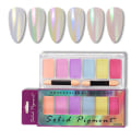 Miniatyrbillede 2 af 8: Neglepulver 6 farver Solid Høj lysstyrke Høj temperaturbestandig Nail Art Mirror Glitter Pulver til Kvinder Pige
