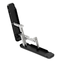 Miniatyrbillede 5 af 8: Multivinklet Mobiltelefon Stativ W-formet Foldbar Telefonholder Selvklæbende Telefonholder til 4 til 8 tommer Smartphones Sort