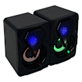 Miniatyrbillede 2 af 8: Gaming Computer Højttaler Farverig RGB Lys Stereo Lyd Tung Bas USB Desktop Højttaler