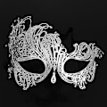 Miniatyrbild 1 av 5: Elegant Silver Phoenix Venetian Mask för Maskerad, Perfekt för Bal, Fester och Karnevaler