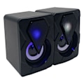 Miniatyrbillede 4 af 8: Gaming Computer Højttaler Farverig RGB Lys Stereo Lyd Tung Bas USB Desktop Højttaler