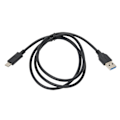 Miniatyrbilde 6 av 8: Ladekabel Svart PVC 1 Meter Rask Hastighet TypeC USB3.1 til USB3.0 Laderledning