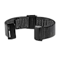 Miniatyrbillede 4 af 8: Ur Metal Mesh Band Smartwatch Justerbar Rustfrit Stålarmbånd Udskiftningsrem til Fitbit Sort