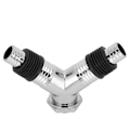 Miniatyrbild 6 av 8: Dubbelfunktions Y-röranslutning Golvavlopp T-koppling Adapter Avloppstätningsverktyg för Tvättmaskin (Y-röranslutning )