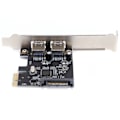 Miniatyrbild 6 av 8: PCI‑E-expansionskort USB3.0 5 Gbit/s höghastighetsöverföring Två‑portars skrivbordsdator Slot Adapter