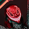 Pikkukuva 1 / 4: Venom LED-valo naamio Halloween-juhliin ja cosplayhin, punainen