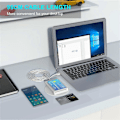 Miniatyrbild 2 av 5: Kontakt + NFC 2-i-1 Smartkortläsare PC-ansluten Dual-Interface