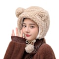 Miniatyrbillede 1 af 3: 1 stk. Smuk Vinterhue til Kvinder Varm Beanie, Khaki, 55-60cm (Elastisk)