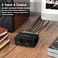 Miniatyrbillede 5 af 5: Bi-Directionel 4-vejs RCA Stereo Audio Switch L/R Audio Switcher