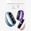 Miniatyrbillede 8 af 8: Farve skærm smart armbånd hjertefrekvens tracking blodtryk søvn monitor armbånd (blå)