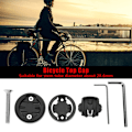 Miniatyrbillede 2 af 8: Cykelstamme Top Cap Computer Stopur Holder til Garmin/Bryton/Cateye (sort)