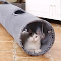 Miniatyrbild 2 av 4: Hopfällbar Kattunnel, Kattleksaker Lektunnel Slitstark Mockagömställe Husdjurs Knistertunnel, S 30CM*67CM