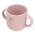 Miniatyrbilde 5 av 8: Silikon Tutetkopp Dobbel Håndtak Lett Lærekopp for Småbarn med Tettsittende Lekkasjesikker Lokk for Hjem Reiser Rosa