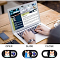 Miniatyrbilde 2 av 5: Laptop Kameradeksel Slide 3-pakning Ultratynn Slide Datamaskin Webkameradeksler for Echo Show, iPhone, iPad, Nettbrett, Chromebook, PC - Mops