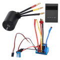 Miniatyrbillede 2 af 8: 3650 Motor 3100KvBørsteløs ESC-programkortsæt til 1/10 RC-bilerstatningsdel (120A)