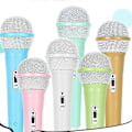 Miniatyrbild 2 av 5: Mikrofon för barn, Barnmikrofon för sång Bärbar dynamisk mikrofon Handhållen Karaoke Trådbunden mikrofon för flickor_SZXM cyan