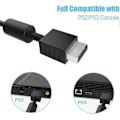 Pikkukuva 4 / 5: RCA Audio Video -kaapeli pelikonsolitarvike AV-kaapeli PS1 PS2 PS3 Playstationille 1,8 m