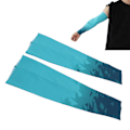 Miniatyrbillede 8 af 8: Arm Sleeves Sol Lys Blå UV Beskyttelse Åndbar Ergonomisk Hurtigtørrende Sol Sleeves til Sport Cykling Udendørs M
