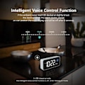 Miniatyrbild 4 av 5: Digital Väckarklocka, LED Väckarklocka Med Snooze-funktion, USB-Port Laddning (Vit)