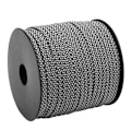 Miniatyrbilde 4 av 8: 50M 4MM Tykk 7 Kjerne Paracord Redning Bindetelt Lanyard Camping Tau for Utendørs Armbånd Vev Silver Black