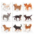 Miniatyrbillede 2 af 7: 9 stk. Cartoon PVC Mini Hvalp Dukke Figur Ornamenter Søde Dyr Legetøj Simulation Samling Model Legetøj til Fødselsdag og Julefest Dekoration