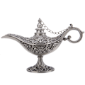 Miniatyrbilde 3 av 8: Røkelsebrenner i form av en hul Aladdin-lampe, dekorasjon til skrivebordet, hjemmet