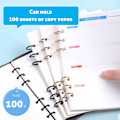 Miniatyrbild 3 av 5: Metall DIY Hand Account Paper Lösbladsbindningsringar - Återanvändbara 3-håls elektropläterade bindningsringar Silver