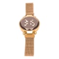 Miniatyrbild 1 av 8: Kvinnor LED- watch LED-pekskärm Stor skärm Hållbar legering Modedesign Digital LED- watch för flickor Kvinnor Vuxen Rose Gold