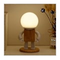 Miniatyrbild 2 av 3: Bordslampa Trärobot Barn Pojke Födelsedagspresent