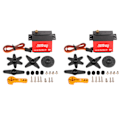 Pikkukuva 1 / 8: 2 kpl 25 kg:n servo, vedenpitävä, 270 asteen korkea vääntö RC-servo, jossa 25T metallinen servovarsi 1/10 1/12 RC-autolle, robotille, veneelle