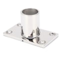 Miniatyrbillede 1 af 8: Stangbase rustfrit stål 90 grader rektangulært holdbart korrosionsbeskyttende polering Hnadrail fitting til bådyacht (25 mm)