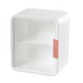 Miniatyrbild 1 av 6: Dockhusrum Dockskåp Skåp Display Box Case 2 Layer Transparent Dörr Vit
