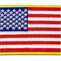 Miniatyrbillede 2 af 4: Sæt med 5 Amerikanske USA Flag Broderede Velcro Mærker