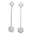 Miniatyrbillede 1 af 8: 2 stk. Krystalgardin Magnetisk Optræk Rustfrit Stål Elegant Blomstergardin Klips Spænde til Stue Soveværelse