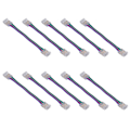 Miniatyrbild 2 av 8: 10-pack LED-remsanslutningssats 4-stifts 10 mm snabbanslutning Stark kompatibilitet LED-remstillbehör