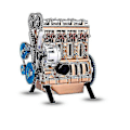 Miniatyrbild 4 av 4: Högkvalitativ Mini Inline Fyra/Åtta-Cylindrig Motormodell Kit Leksaker för Vuxna Resin Ornament fyra-cylindrig