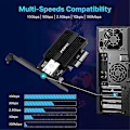 Miniatyrbilde 1 av 5: 10 Gbps PCIe Nettverkskort Marvell AQC113C 10G RJ45 Ethernet PCI