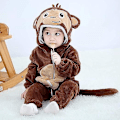 Miniatyrbild 5 av 5: Unisex , mjuk flanell baby Jumpsuit för 18-24 månader (apa)