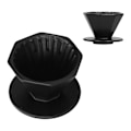 Miniatyrbillede 7 af 8: Kaffe Dryp Keramisk Praktisk Pålidelig Utsøgt Bærbar Størrelse Simpel Design Hæld Over Kaffe Dryp Sort