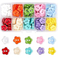Miniatyrbilde 1 av 5: Resin Blomsterknapper 2 Hull Fargerike Knapper 200 stk Blandede Blomster Runde Resin Knapper