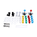 Miniatyrbild 8 av 8: QM070906 Tvåspelarversion Arkadspel DIY-kit LED-knapp 8-vägs joystick för Windows Arkadspel
