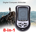 Miniatyrbild 3 av 4: LCD Kompass, 8 i 1 Digital Höjdmätare LCD Barometer Trycktestare Barometer (Inget Batteri)