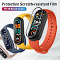 Miniatyrbillede 8 af 8: Skærmbeskytter Beskyttende Film Klar Anti-Scratch Nem Installation Smart Band Tilbehør til Mi Band 6