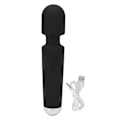 Miniatyrbillede 1 af 8: Håndholdt mini vibrerende stav USB-opladning 20 tilstande 8 hastigheder Reducer ømhed Mini Kraftig håndholdt massager Sort